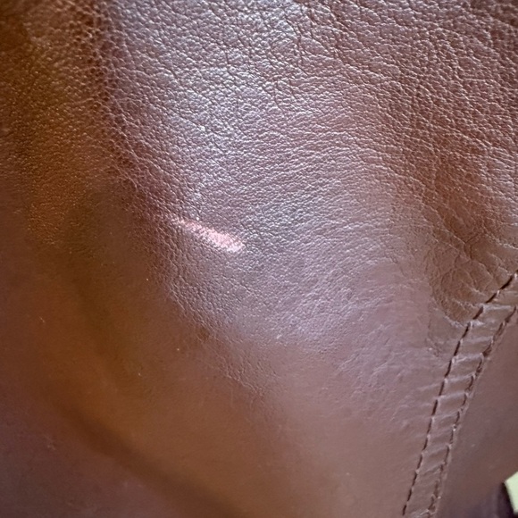 Marc New York Andrew Marc brown 100% leather jacket Moto Size L - Picture 15 of 16